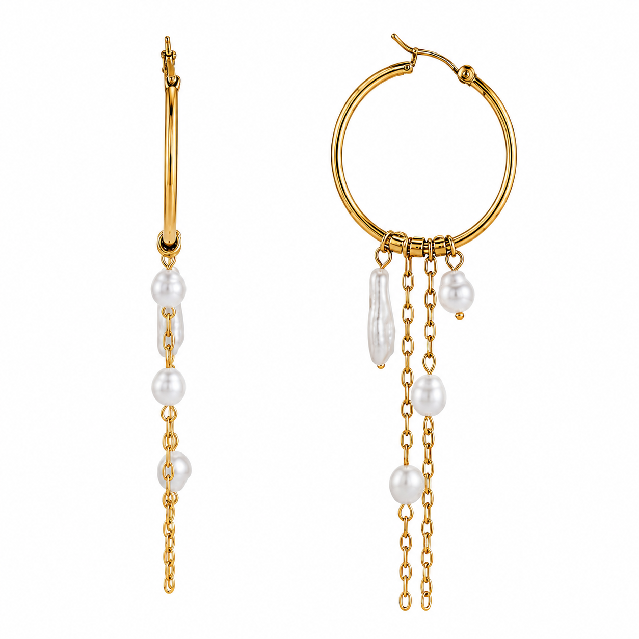 Pia Pearl Hoops