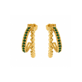 Double Emerald Earrings