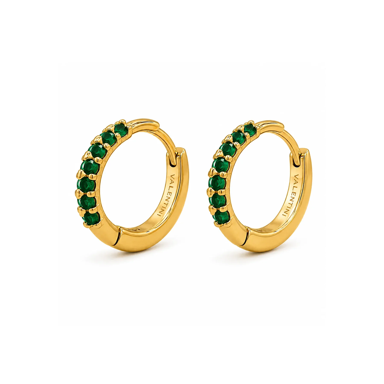 Emerald Hoop Earring